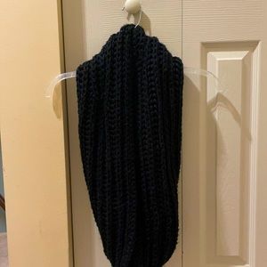 Black Knit Infinite Scarf